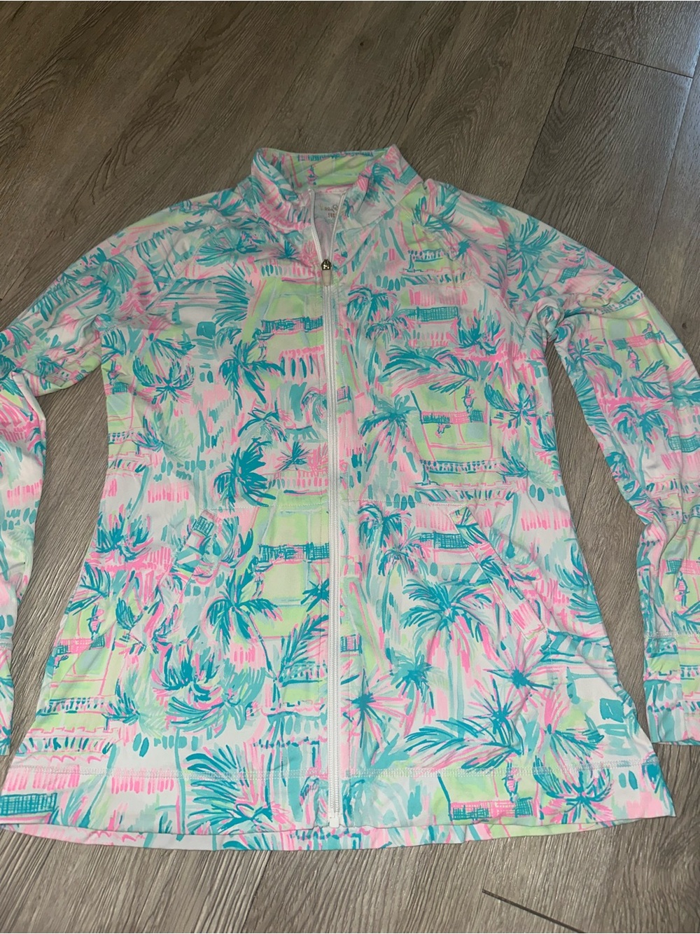 Lilly Pulitzer UPF 50+ LUXLETIC Jacket Hadlee Tennis Full Zip Lightweight Sz M